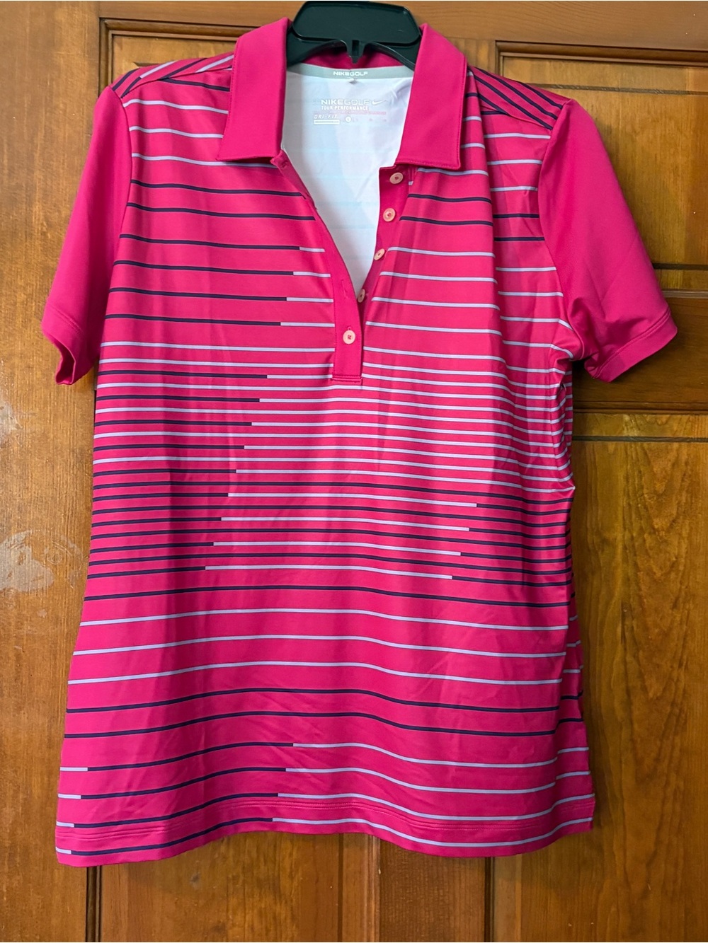 Nike Golf - Women’s Bright Pink Striped Polo